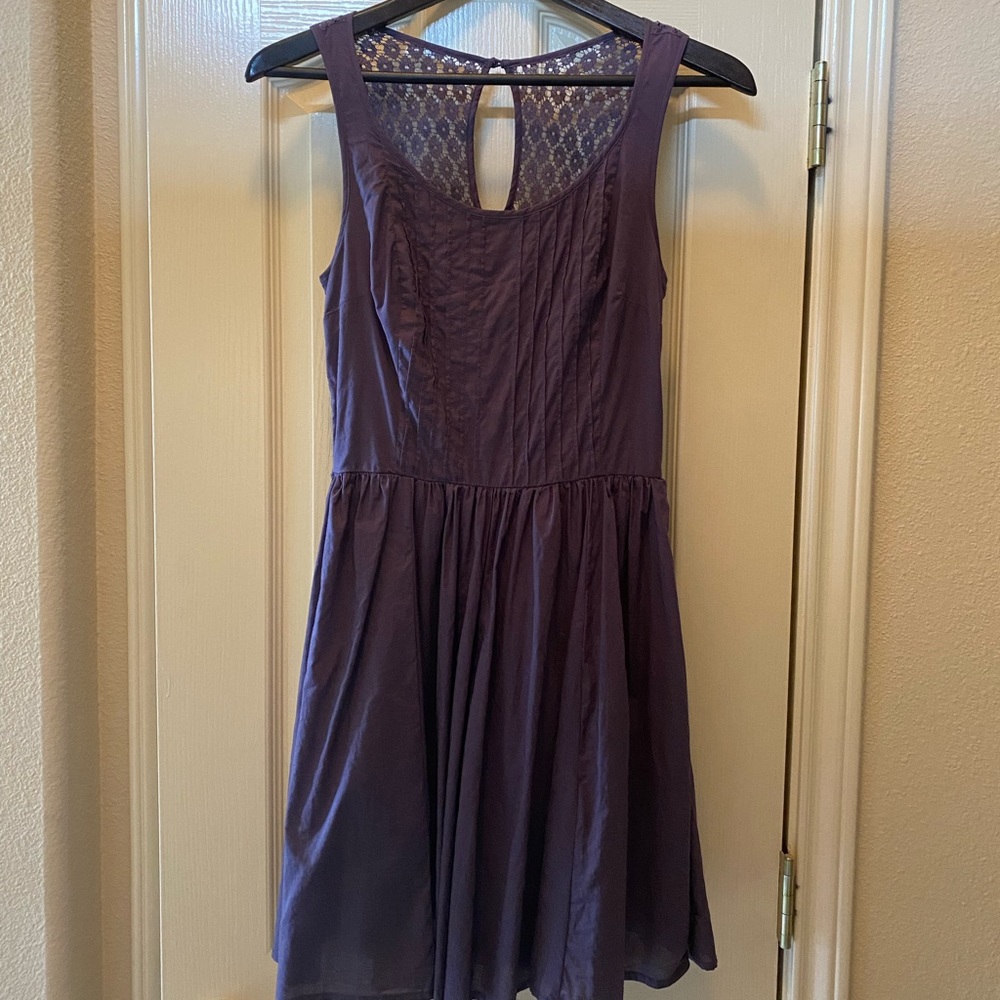 Blue-purple LC Lauren Conrad cotton dress